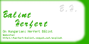 balint herfert business card