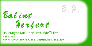 balint herfert business card